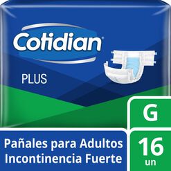 Pa&ntilde;ales para adultos Cotidian Plus Talle G x16 unidades