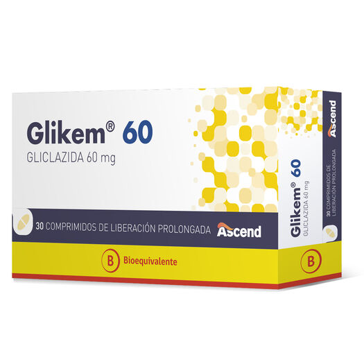 Glikem 60 mg x 30 Comprimidos de Liberación Prolongada, , large image number 0