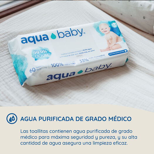 Caja 12 Toallitas Húmedas Aqua Baby 60un, , large image number 4