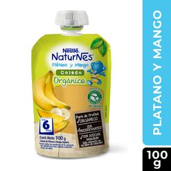 Compota Orgánica Pouch Naturnes Platano Mango 100 g