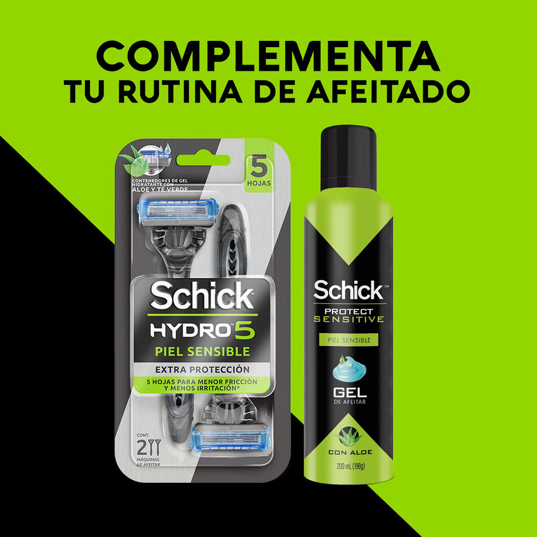 Maquina de Afeitar Schick Hydro 5 Piel Sensible 2 un, , large image number 2