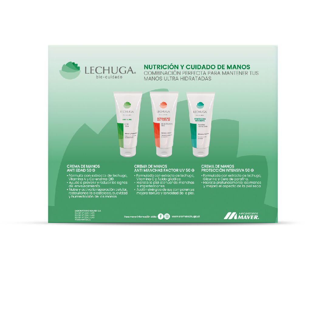 Pack Lechuga Crema 50Ml+Manc50Ml+Ed50Ml, , large image number 1