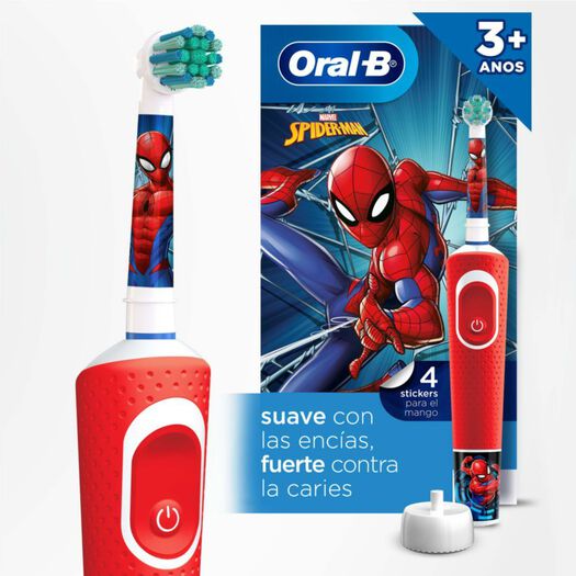 Cepillo De Dientes Eléctrico Oral-B Recargable Infantil Marvel Spider-Man 1 Unidad, , large image number 0