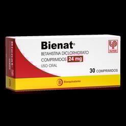 Betahistina LP Bienat 24 mg x 30 Comprimidos
