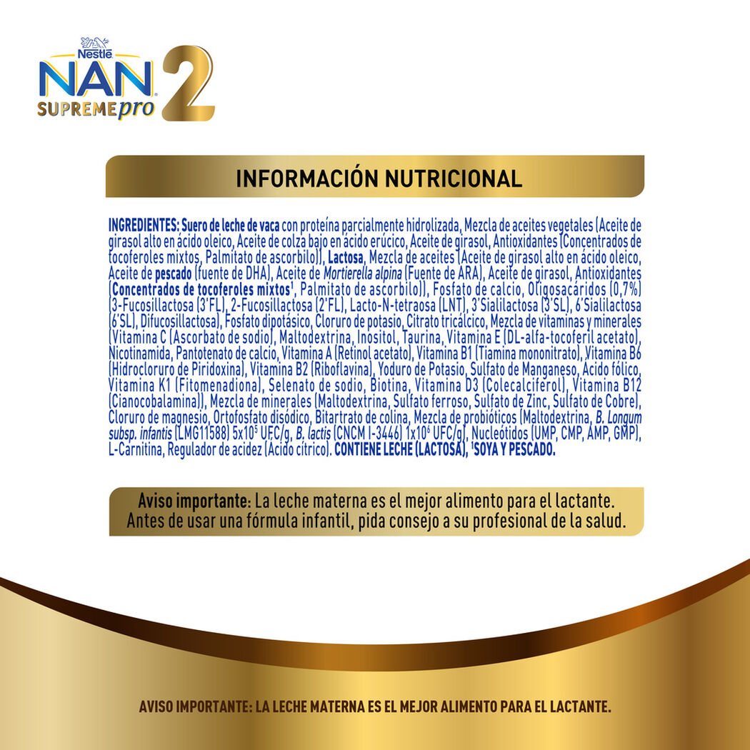 F&oacute;rmula Infantil Nan Supreme Etapa 2 800 g, , large image number 4