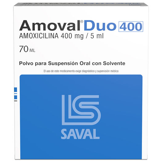 Amoval Duo  400 mg/5mL x 70 mL Polvo Para Suspensión Oral, , large image number 0