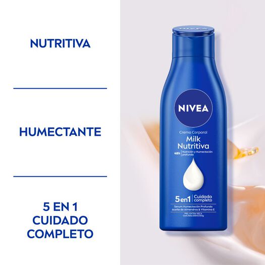 CREMA CORPORAL NIVEA MILK NUTRITIVA PIEL EXTRA SECA 250ML, , large image number 1