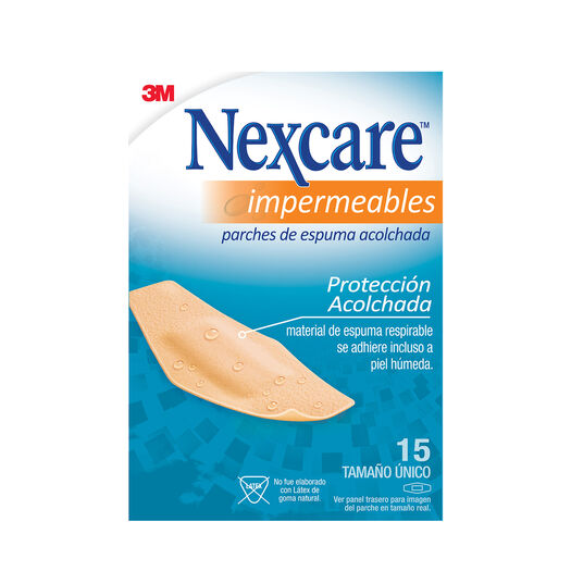 Parche Impermeable Acolchado y Flexible, 15 un. Tamaño único. Nexcare, , large image number 1