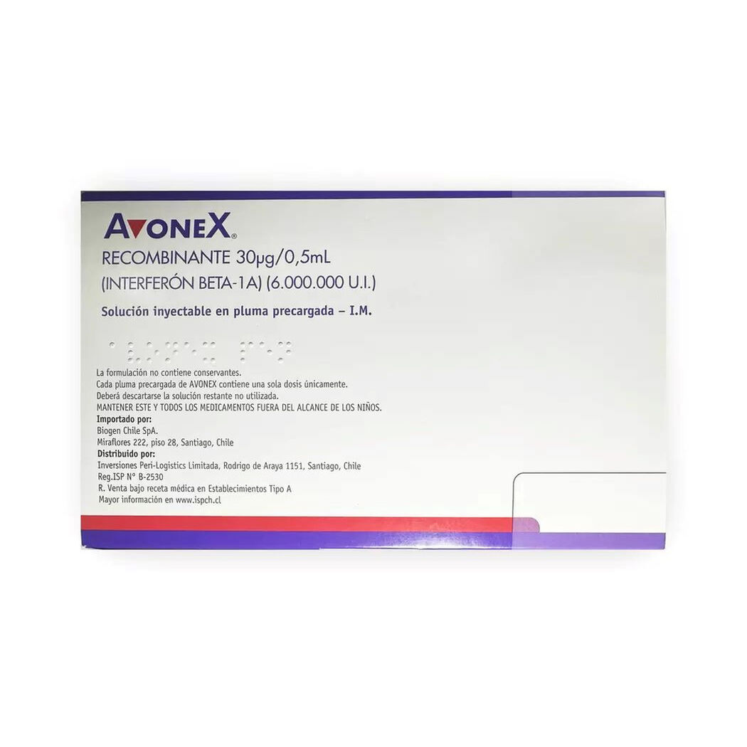 Avonex 30 mcg/0,5 ml soluci&oacute;n inyectable x 4 plumas precargadas, , large image number 0