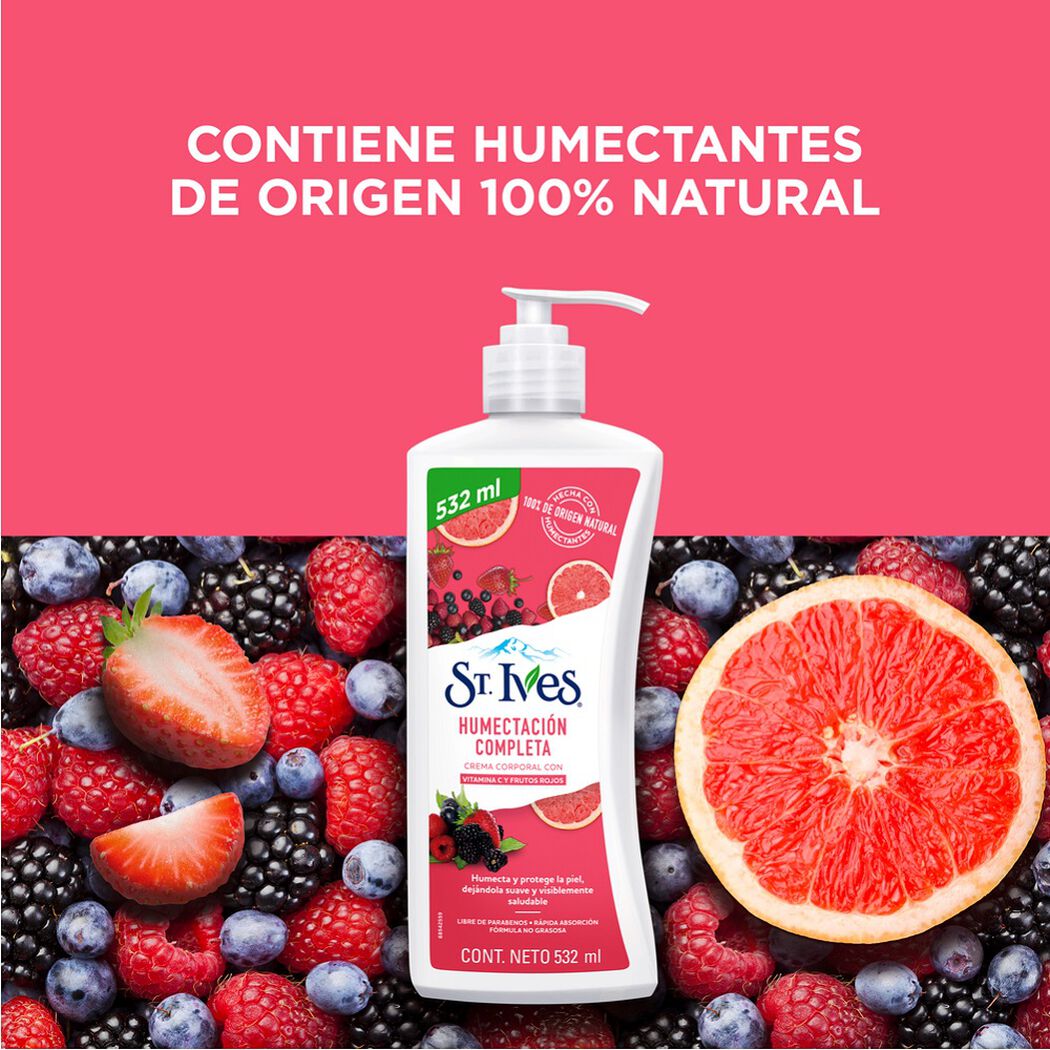Crema Frutos Rojos y Vitamina C St Ives 532 Ml, , large image number 1