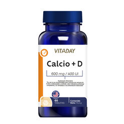 Vitaday Calcio + D 600Mg/400Ui 60 Tabletas