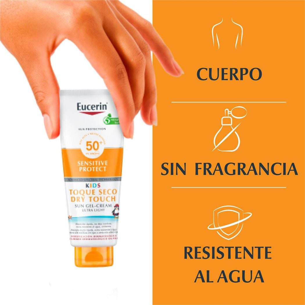 Protector Solar Eucerin Sensitive Protect Kids Toque Seco 400 mL, , large image number 2