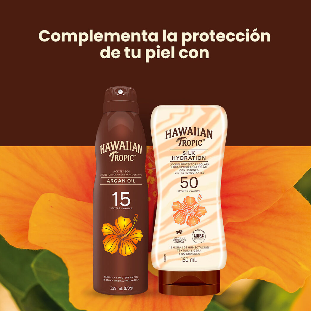 Bronceador Hawaiian Tropic Aceite Seco Argan FPS 15 170 ml, , large image number 2