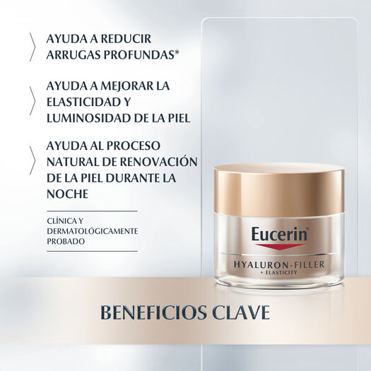 CREMA FACIAL ANTIARRUGAS EUCERIN ELASTICITY+FILLER NOCHE 50 ML, , large image number 1