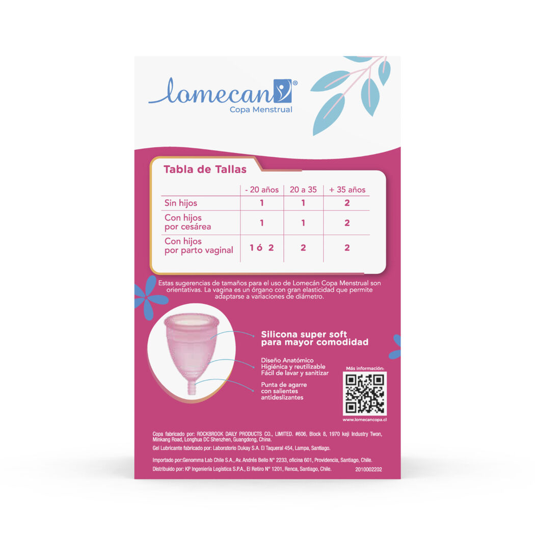 Copa Menstrual Lomecan Talla 1 1 un, , large image number 1