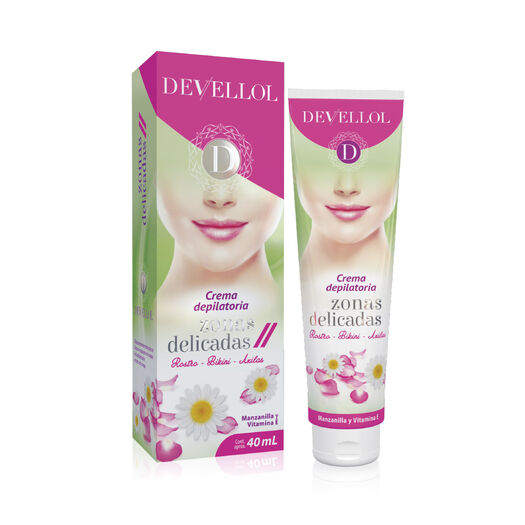 Devellol Crema Depilatoria Zonas Delicadas Manzanilla Y Vitamina E x 40 mL, , large image number 0