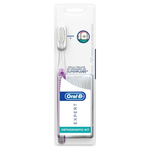 Oral B Kit Cepillo Dental Expert Orthodontic + Superfloss 50 Unidades x 1 Unidad, , large image number 3