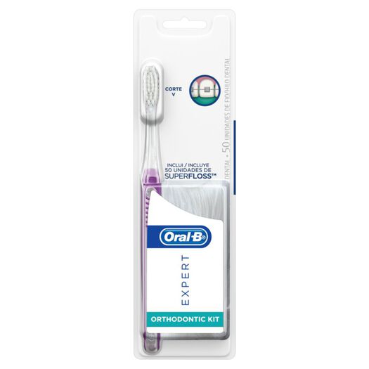 Oral B Kit Cepillo Dental Expert Orthodontic + Superfloss 50 Unidades x 1 Unidad, , large image number 3