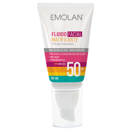 Protector Solar Emolan Facial C/Ácido Hialurónico FPS50+ 50 ml, , large image number 0