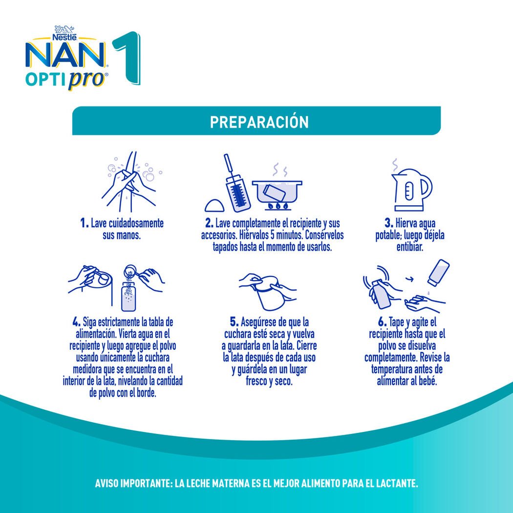 F&oacute;rmula Infantil Nan 1 Optipro Hmo 800 g, , large image number 2