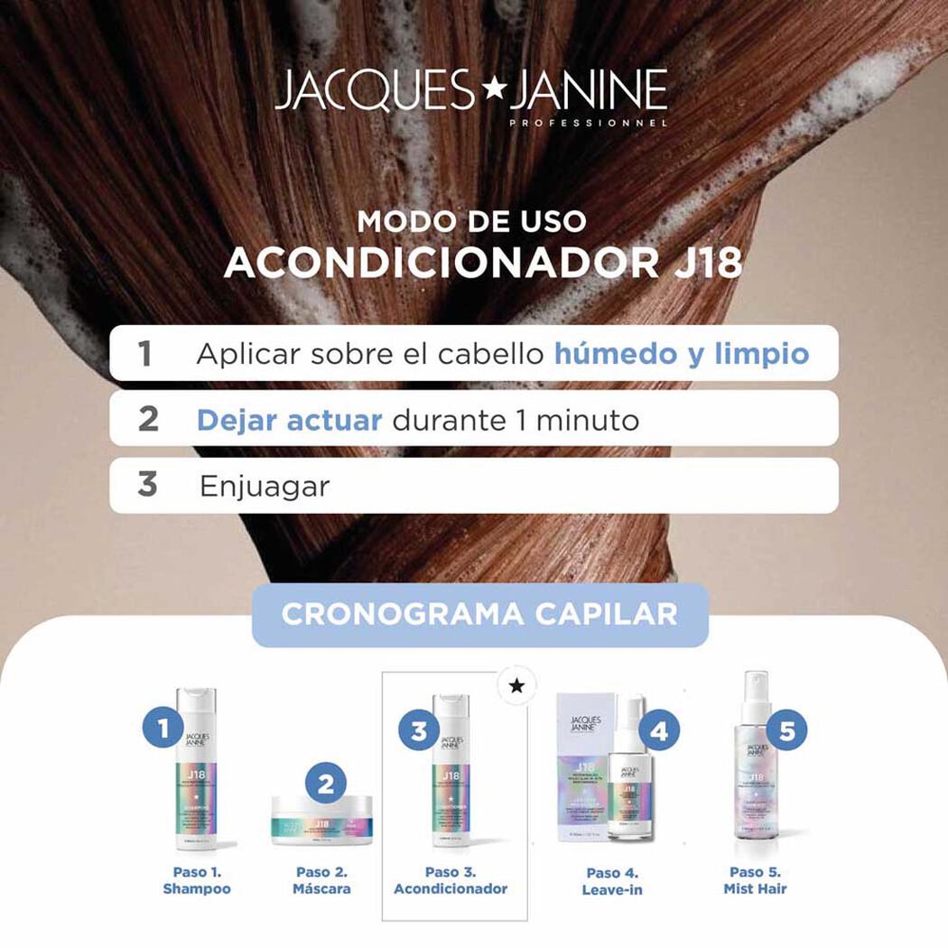 Acondicionador Jacques Janine J18 Reparación Molecular 240ml, , large image number 3