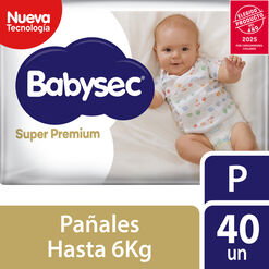 Pañales Babysec Super Premium P 40 un