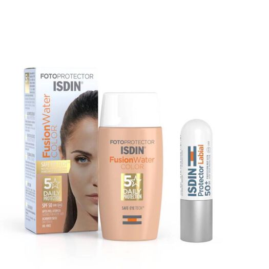Pack Fp Isdin Fusion Water Color + Protector Labial, , large image number 0
