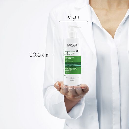 Shampoo Anti-Caspa Dercos Cabello Graso 390 Ml, , large image number 1