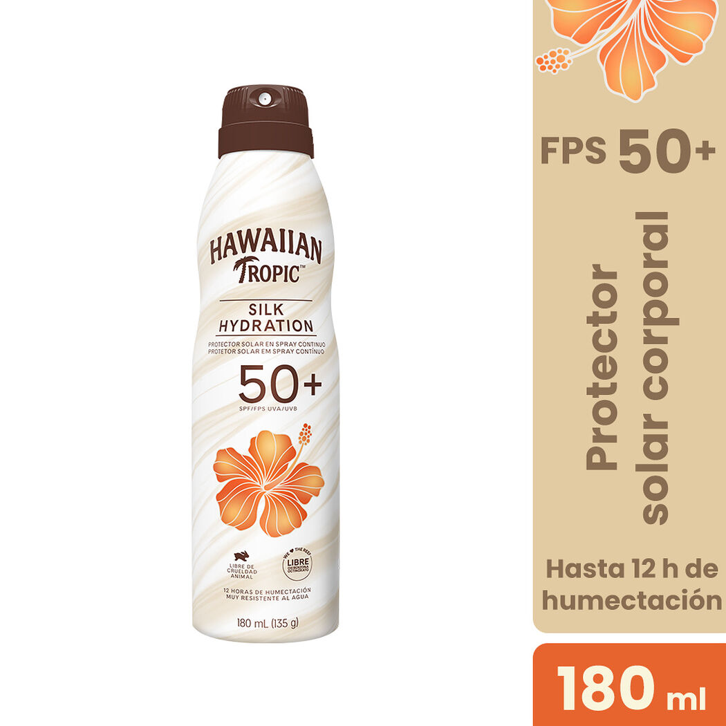 Protector Solar Hawaiian Tropic Silk Hydration FPS 50+ 180 mL, , large image number 0