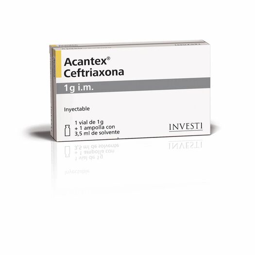 Acantex 1 g IM x 1 Vial Polvo Para Solucion Inyectable Con Solvente, , large image number 0