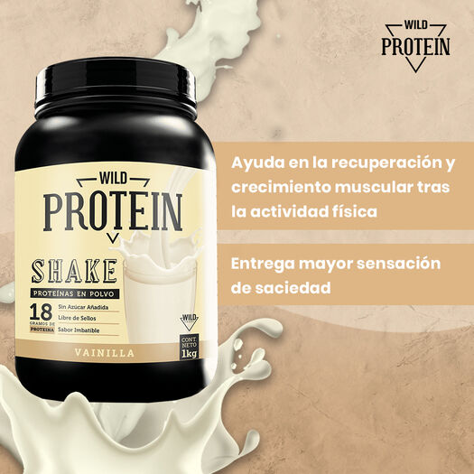 Wild Protein Shake Vainilla 1 Kg, , large image number 1