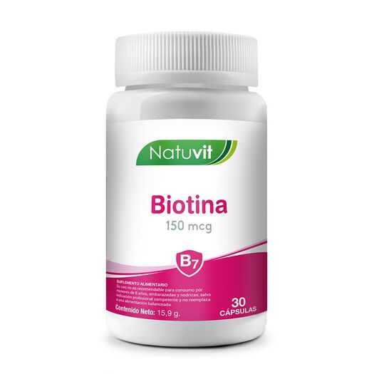 Natuvit Biotina 150 Mcg 30 Cápsulas, , large image number 0