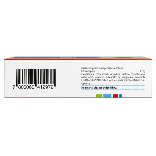 CLONEX CD Clonazepam 2 mg 30 comprimidos dispersables, , large image number 1