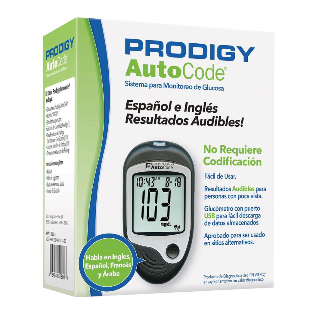 Glucómetro Prodigy Kit 1 un, , large image number 0