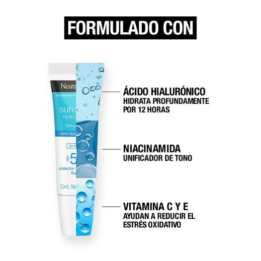 Protector Solar Neutrogena Hydro Boost Sin Color Fps50 40ml, , large image number 3