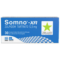 Somno-Xr 12.5 mg Caja 30 Comp. Recubiertos Liberación Prolongada