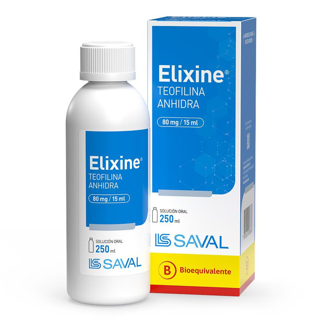 ELIXINE Teofilina anhidra 80 mg 250 ml, , large image number 1