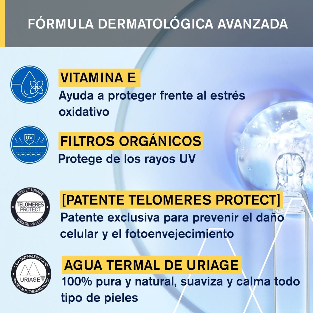 Protector Solar Uriage Bariesun Ultra Light Fluid FPS 50+ 30 mL, , large image number 3