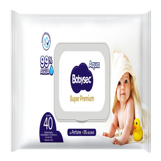Toallas Húmedas Babysec Super Premium 40 un, , large image number 1