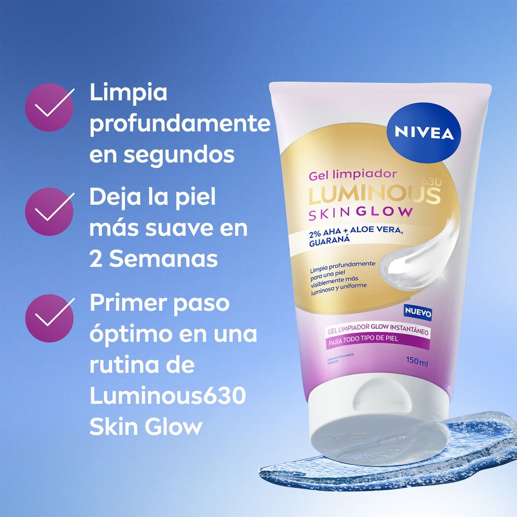 Gel Limpiador Nivea Luminous630 Skin Glow 150ml, , large image number 3