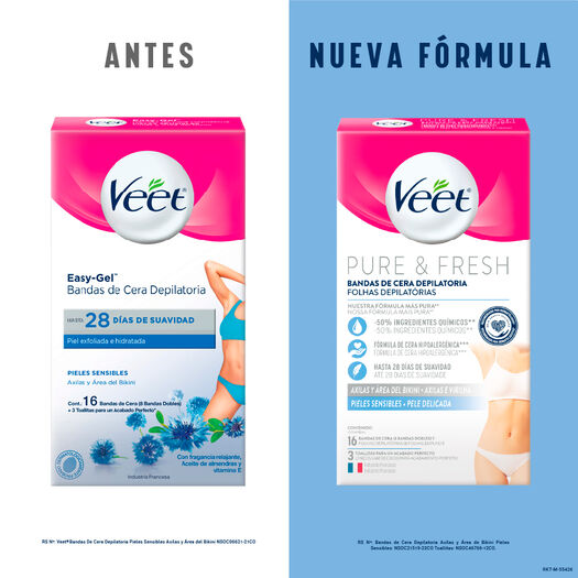 Banda Depilatoria Veet Axila Bikini Corporal 16 un, , large image number 1