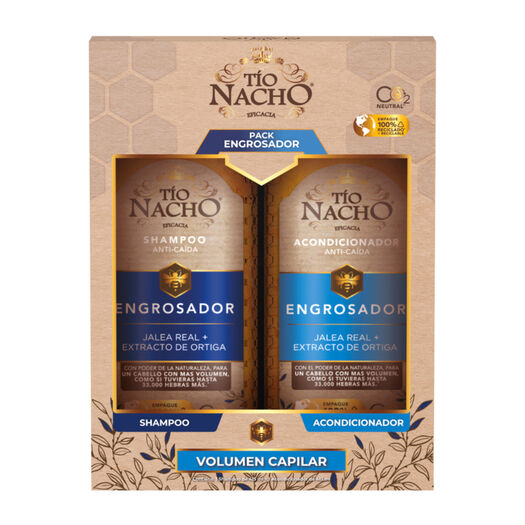 Pack Tío Nacho Engrosador 1 Shampoo + 1 Acondicionador C/U 415 Ml, , large image number 1