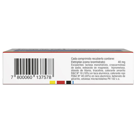 KEVAL Eletriptán 40 mg 6 comprimidos, , large image number 1