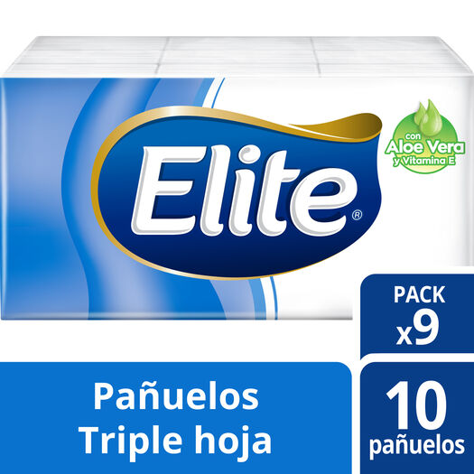 Elite Pañuelo Desechable Con Aloe Vera x 9 Unidades, , large image number 0