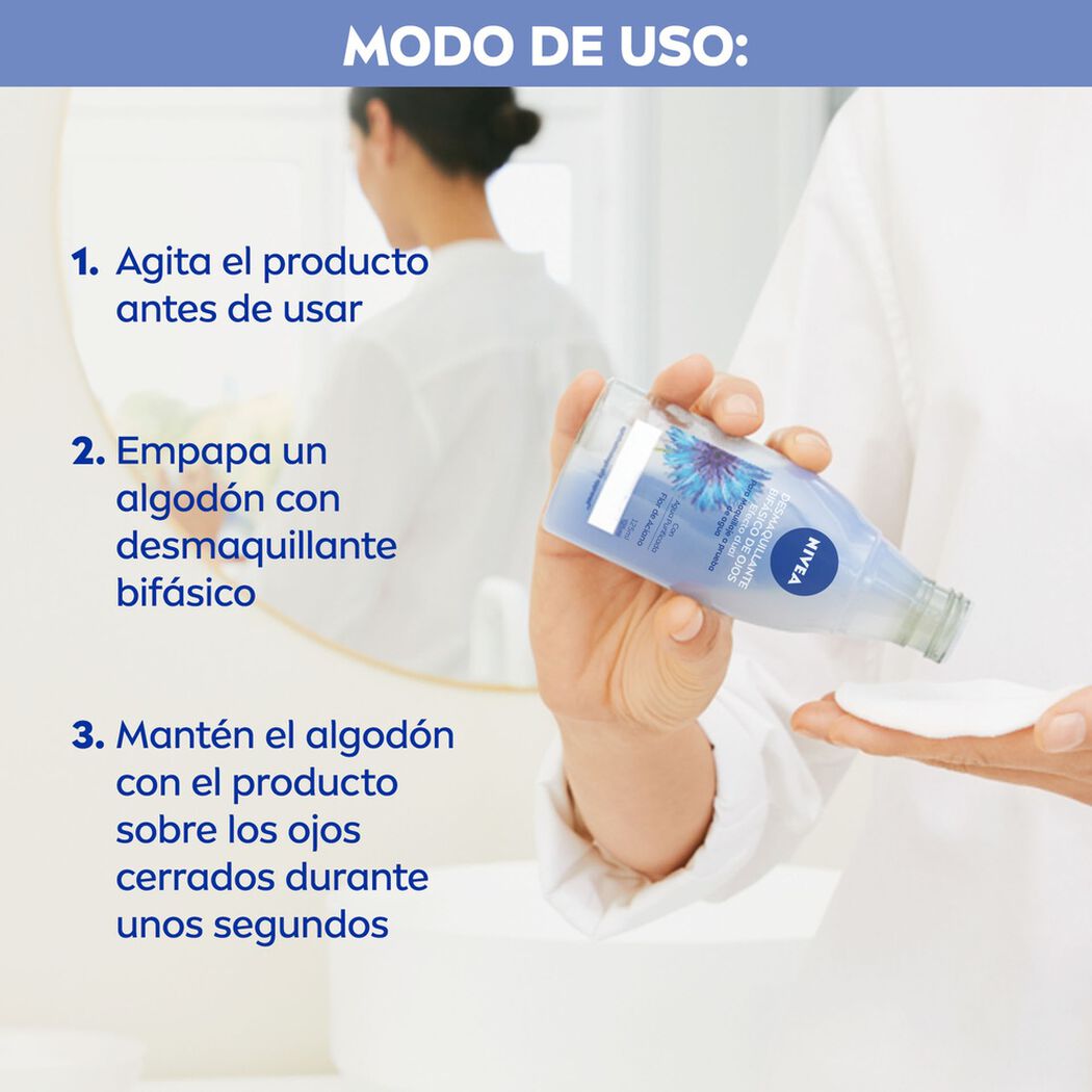 Desmaquillante Nivea B&iacute;fasico Ojos 125 mL, , large image number 3