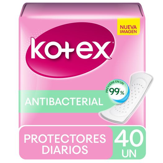 Protectores Diarios Kotex Antibacterial 40 un, , large image number 0