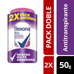 Pack 2 Rexona Desodorante Barra Powder 50G