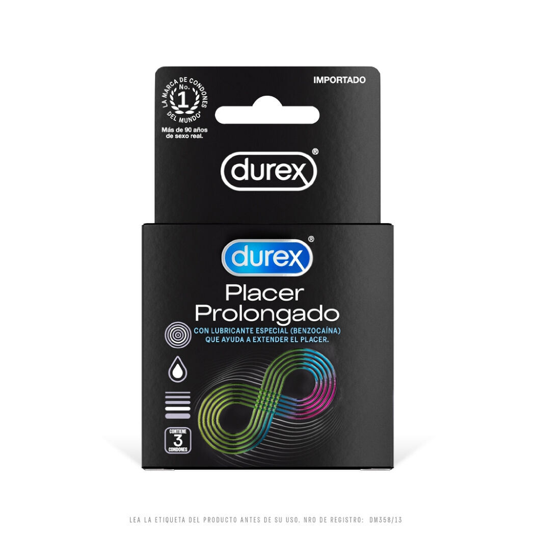 Durex Condones Placer Prolongado 3 unidades, , large image number 4