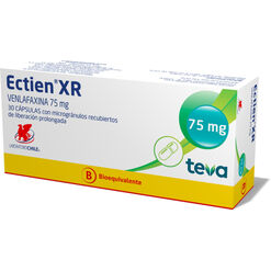 Ectien XR 75 mg x 30 Cápsulas MicroGránulos Recubiertos De Liberación Prolongada