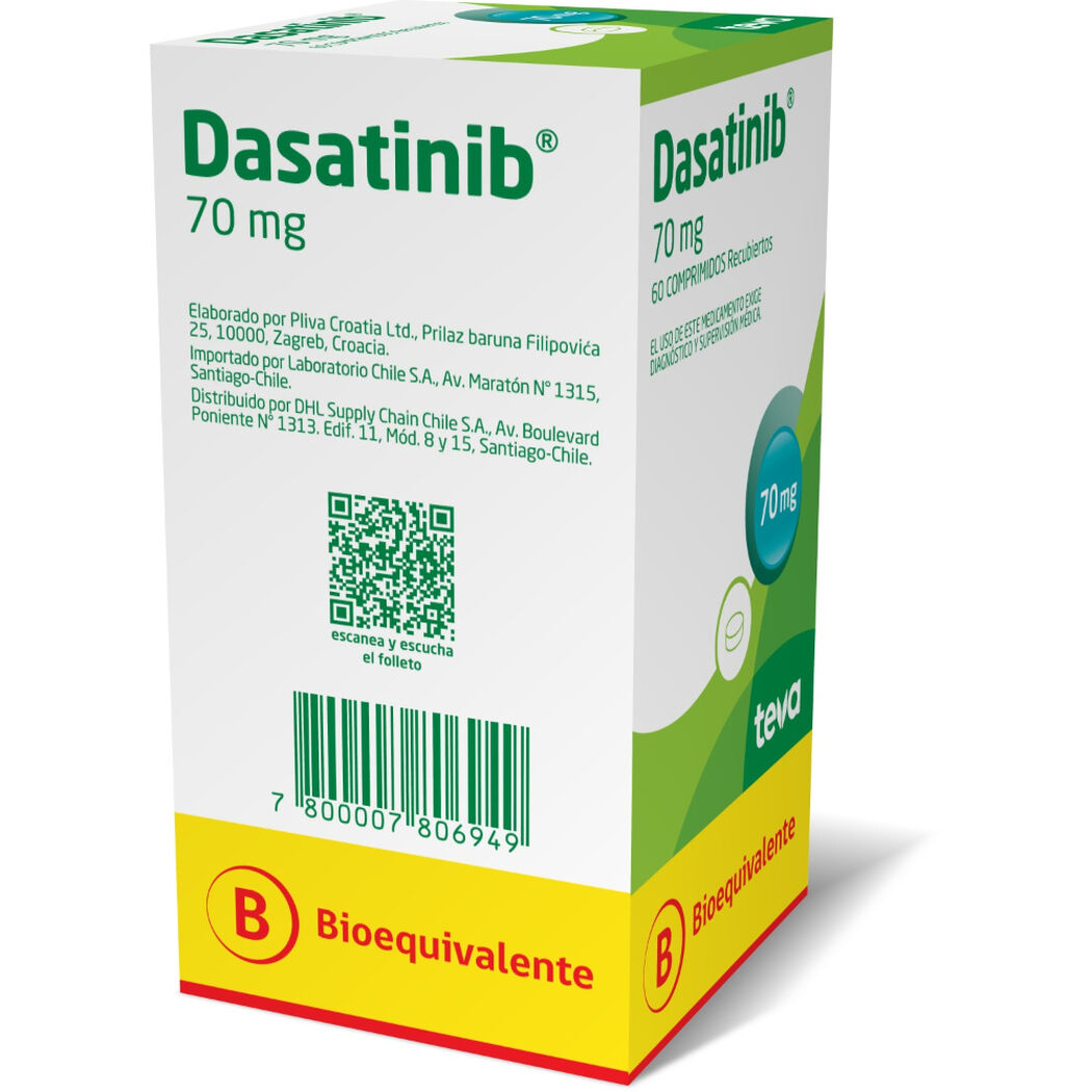 Dasatinib 70 mg x 60 comprimidos, , large image number 2